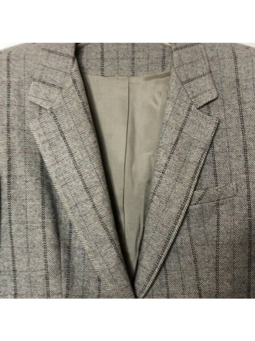 Vintage Edgeworth Clothiers Womens Gray 2-Piece Skirt Suit Jacket Set Size 10 - Picture 4 of 14